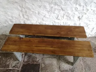 2 Bancos Rústicos Madera de pino