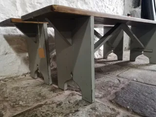 2 Bancos Rústicos Madera de pino