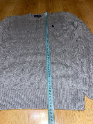 Jersey Polo Ralph Lauren Cable Knit Gris