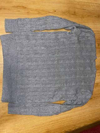 Jersey Polo Ralph Lauren Cable Knit Gris