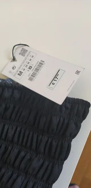 Minifalda Zara Negra Talla M