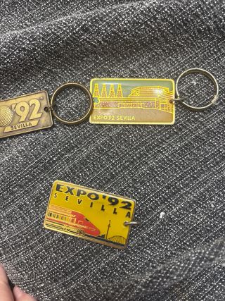 Lote 3 Llaveros Vintage Expo '92 Sevilla