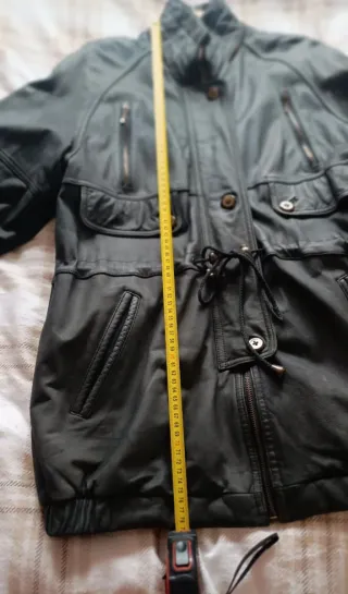 Chaqueta de cuero vintage marrón