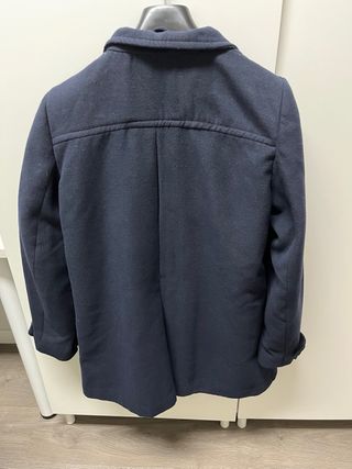 Abrigo Mango Talla L Azul Mujer