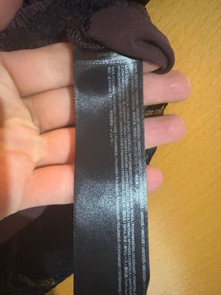 Top lencero Mango encaje negro/marrón T.M