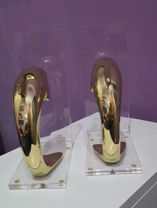 Sujeta libros con delfines dorados