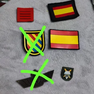 Lote de 5 parches militares españoles