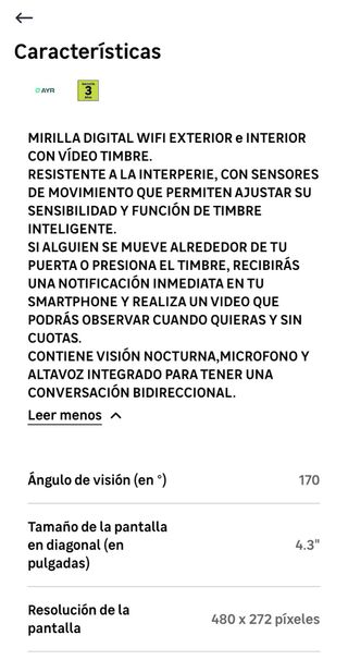 Mirilla digital AYR 762 color negro