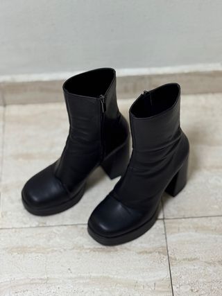 Botines negros tacón plataforma