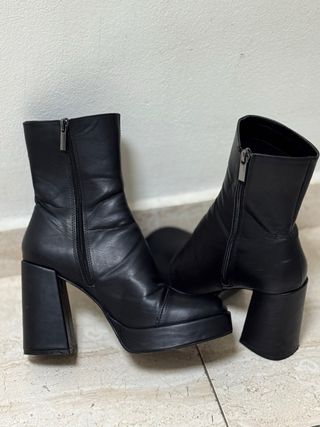 Botines negros tacón plataforma