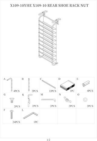 Zapatero para puerta 10 niveles