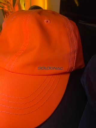 Gorras Solognac Hombre Negro y Naranja