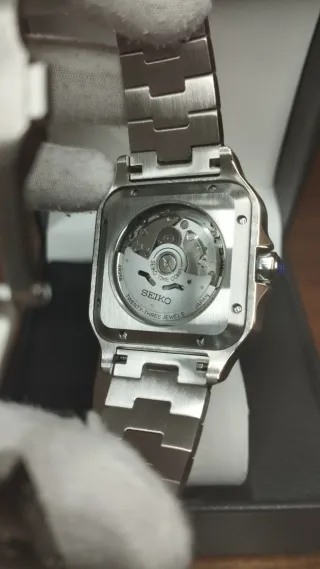 Reloj Seiko Mod Santos Dumont Blanco, Azul Marino