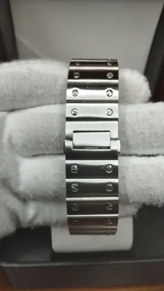 Reloj Seiko Mod Santos Dumont Blanco, Azul Marino