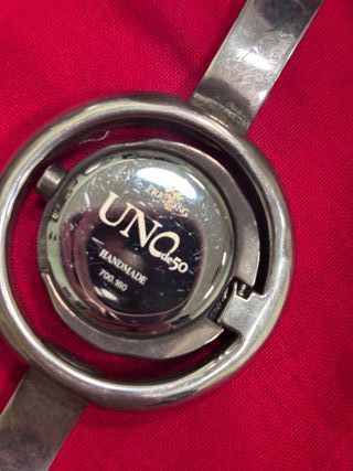 Reloj Uno de 50 Plata con esfera negra