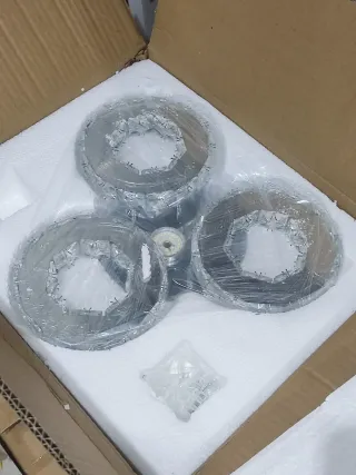 2 Lámpara Moderna 3 Anillos Cristal LED