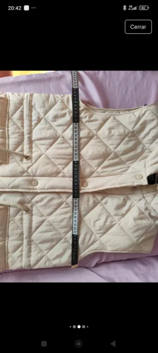 Chaleco guata largo beige