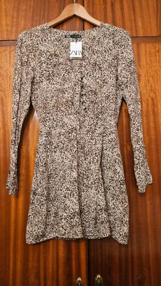 Vestido Zara estampado nuevo