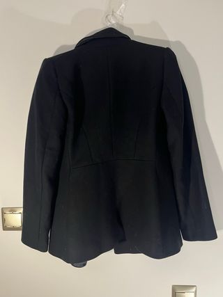 Chaquetón Zara Negro Doble Botonadura