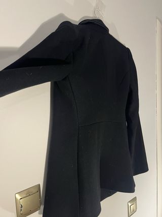 Chaquetón Zara Negro Doble Botonadura