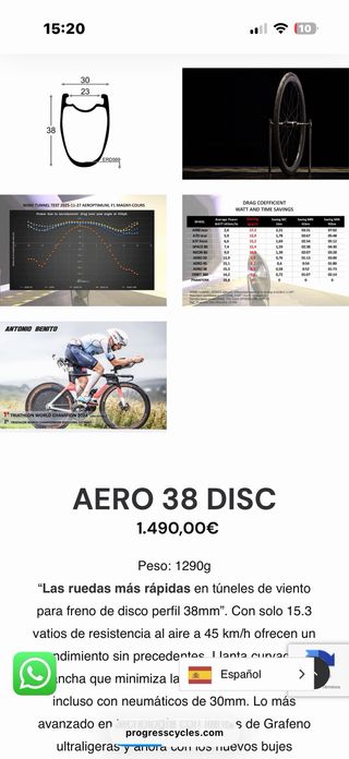 Ruedas de carbono para bicicleta