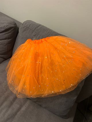 Falda Carnaval Naranja Brillante