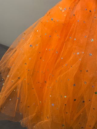 Falda Carnaval Naranja Brillante