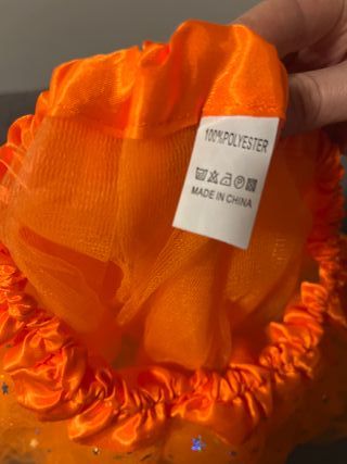 Falda Carnaval Naranja Brillante