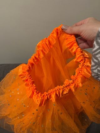 Falda Carnaval Naranja Brillante