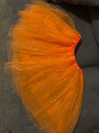 Falda Carnaval Naranja Brillante