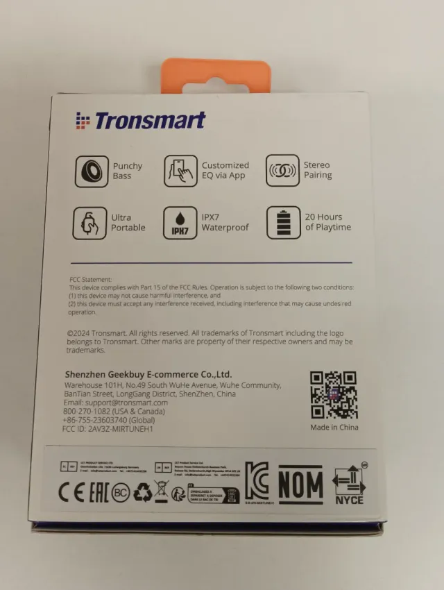 Altavoz Tronsmart Mirtune H1 Portátil Bluetooth