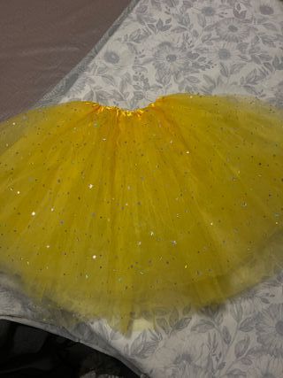 Falda Tutú Amarilla Carnaval Estrellas