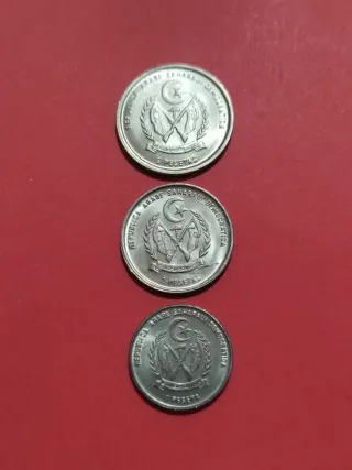 Lote 3 Monedas República Árabe Saharaui 1992 S/C