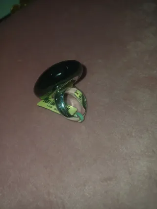 Anillo LUXENTER piedra negra y plata