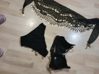 Conjunto Danza Vientre Negro y Dorado