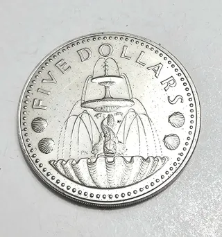 Barbados 5 Dollari 1973 Proof, Argento