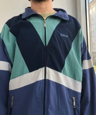 Chaqueta Vintage Cosmos Azul/Verde