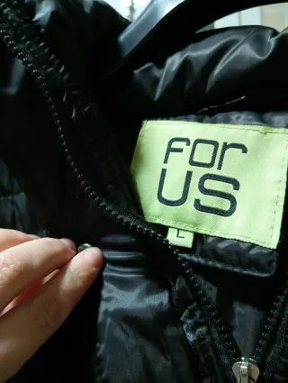 Chaquetón plumífero negro mujer T. L