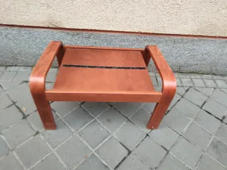 Poggiapiedi puff IKEA Poäng in legno massello vintage