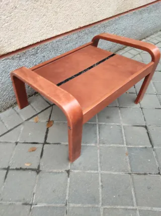 Poggiapiedi puff IKEA Poäng in legno massello vintage