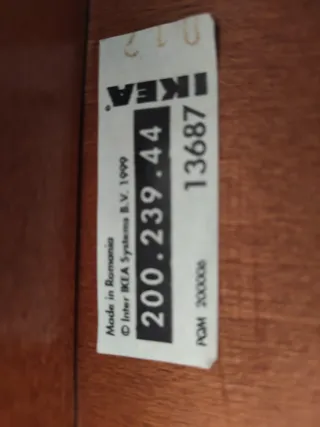 Poggiapiedi puff IKEA Poäng in legno massello vintage