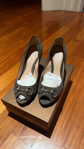 Décolleté Gucci verde oliva