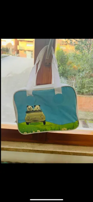 Borsa vintage panda auto gialla