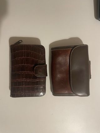 Carteras de cuero marrones