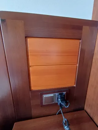 Cabecero, Mesitas y Base Cama Madera