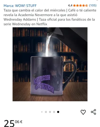 Set di tazze magiche di Wednesday Addams e Enid Sinclair