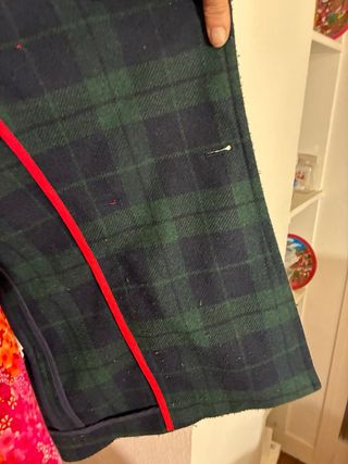 Chaquetón paño cuadros verde y negro Talla L