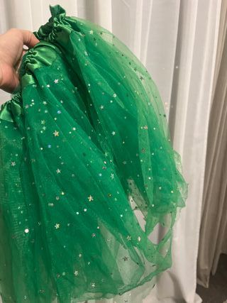 Falda tutú verde con estrellas