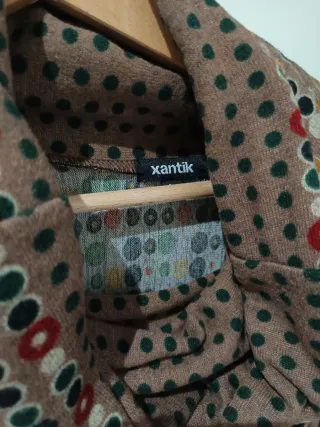 Jersey vestido estampado cuello alto