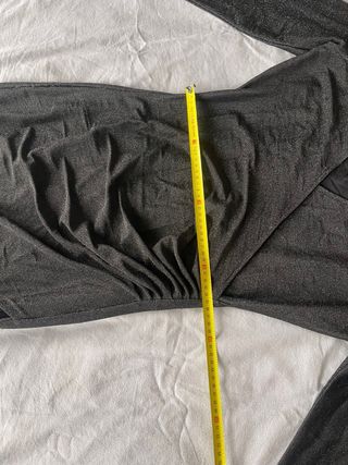 Vestido fiesta brillos negro L